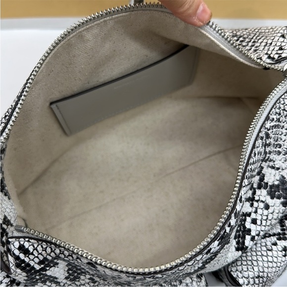 Michael Kors Snake Print Shoulder Bag - Black and White - Picture 3 of 16